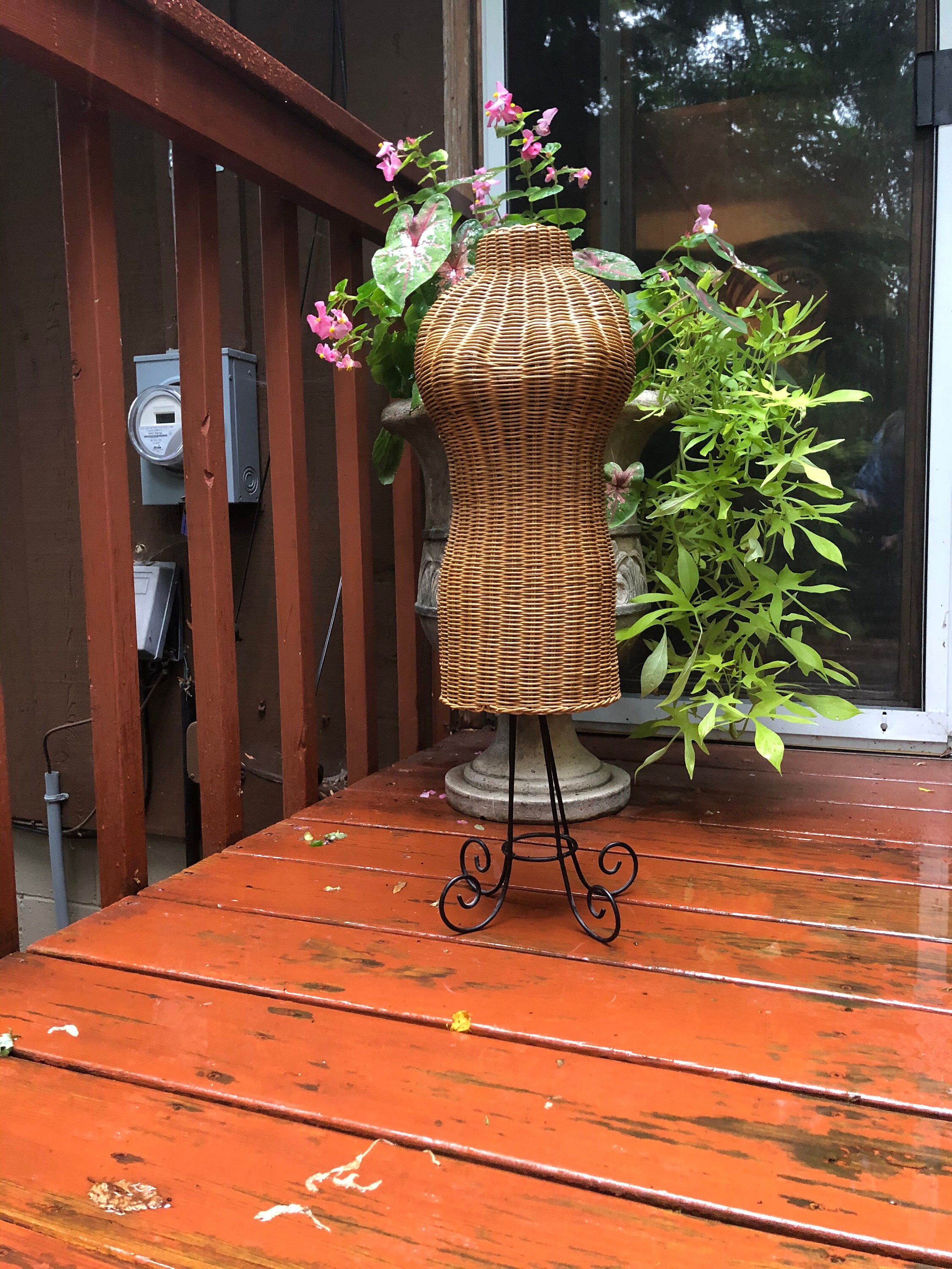 Collectibles Displays Vintage Mini Wicker Dress Form Bracelet Holder