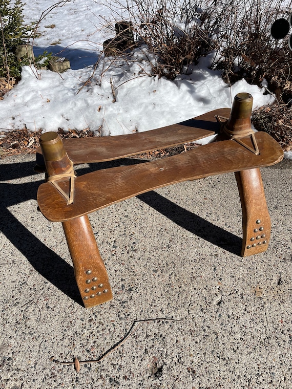 Vintage Camel Saddle Wood Brass Sinew Stool Mid Century Camel Seat Rustic Decor Footstool Exotic Egyptian Collectible Etsy