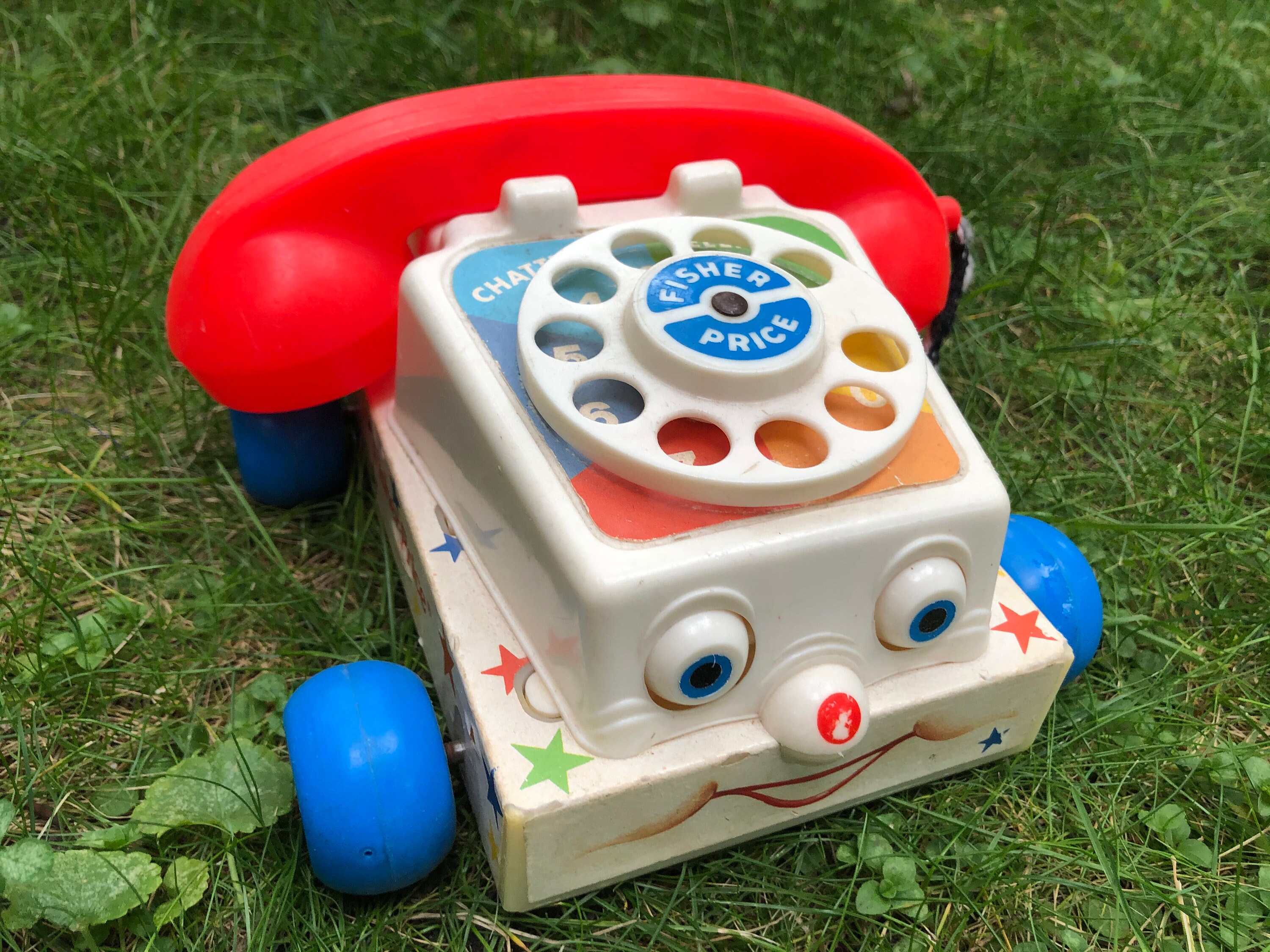 kogel gevaarlijk repertoire Vintage Toy Phone Fisher Price Chatter Telephone Pull Toy - Etsy België