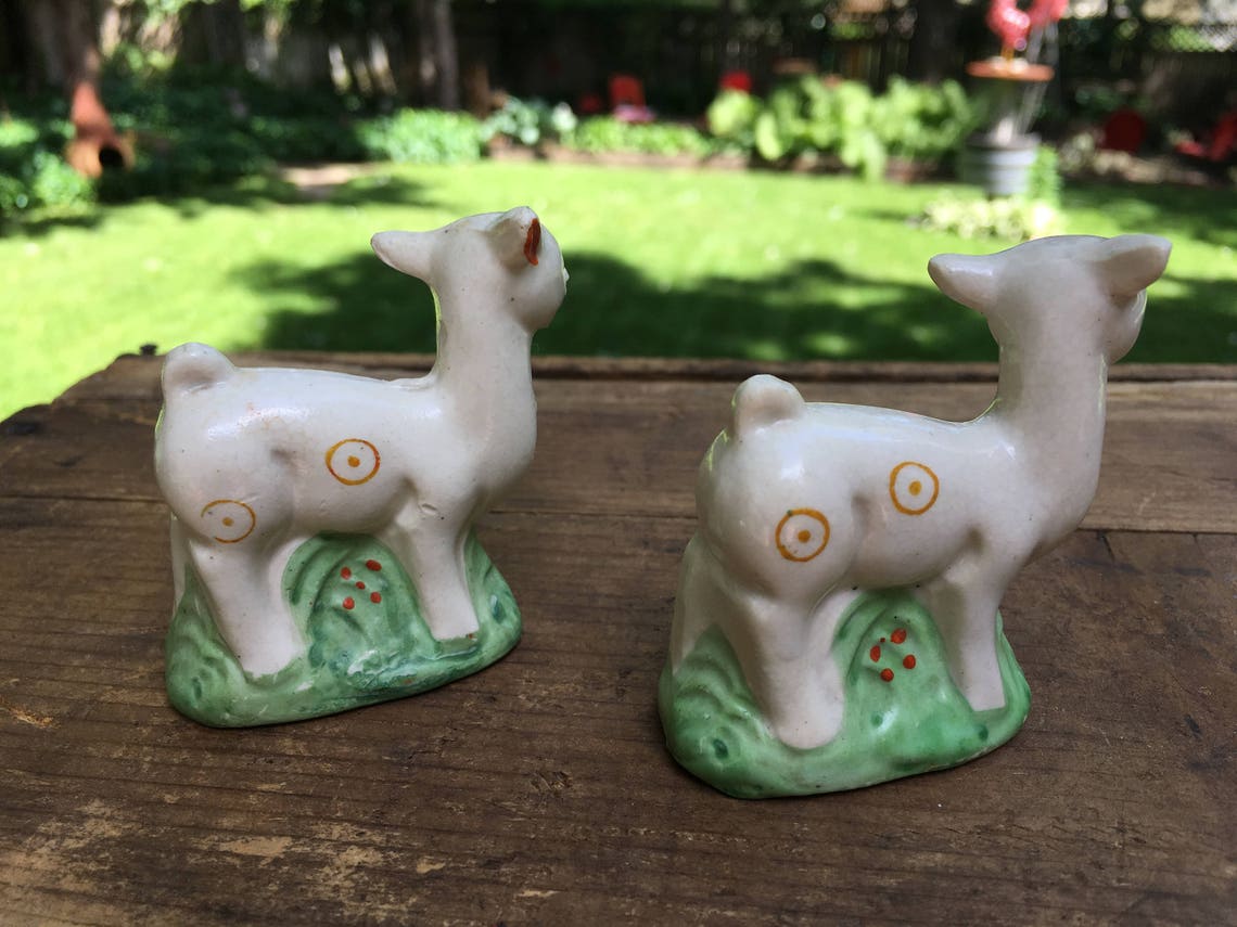 Vintage Lamb Salt and Pepper Shakers Lambs Salt Shaker Sheep Etsy
