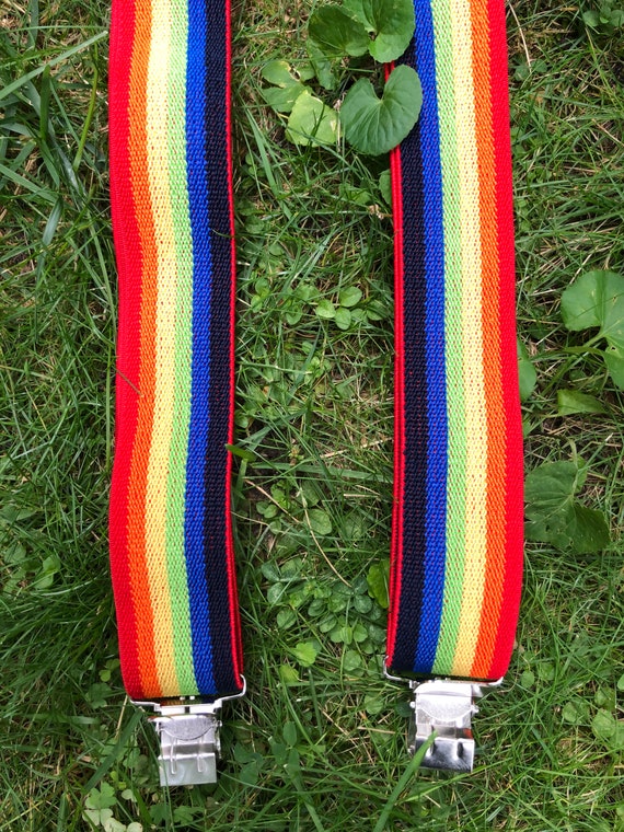 Rainbow Suspenders Old Fashioned Pant Suspenders … - image 1