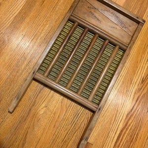 Old Washboard Brown Camp Hardware Co Advertising Vintage Wash Board Home Laundry Room Decor Kitchen Cabin Farmhouse Rustic Wood Metal
