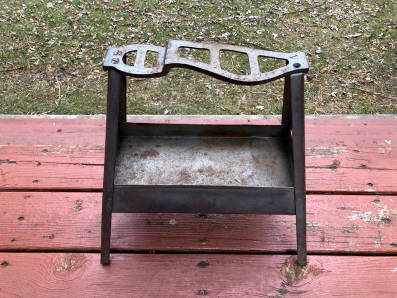 Vintage Metal Cobblers Bench Shoe Shine Boot Repair Antique Etsy