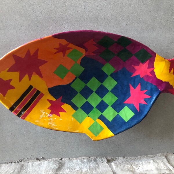 Paper Mache Fish Etsy