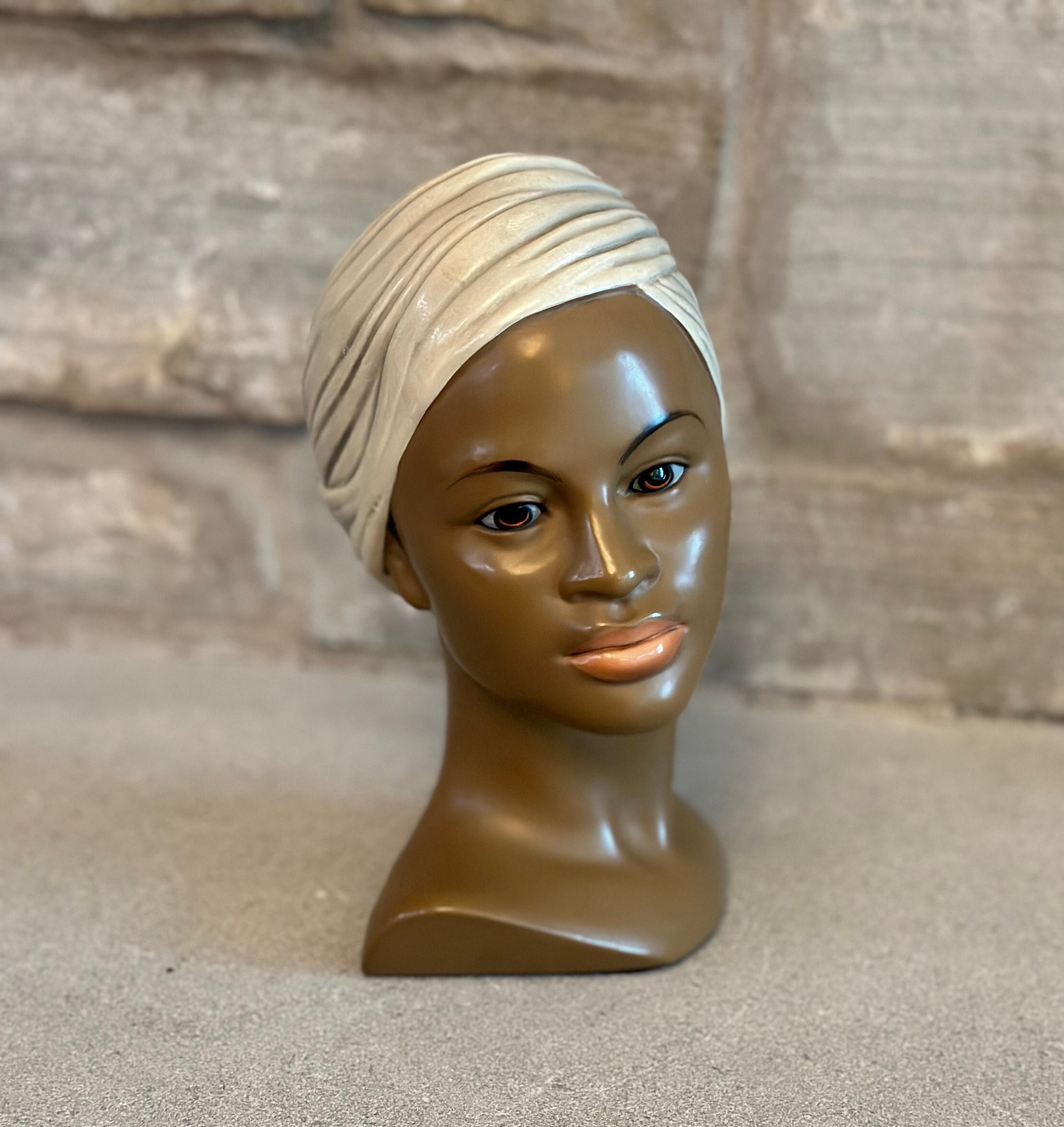 Marwal Vintage Head Figurine Ceramic Bust Woman 1960s Retro