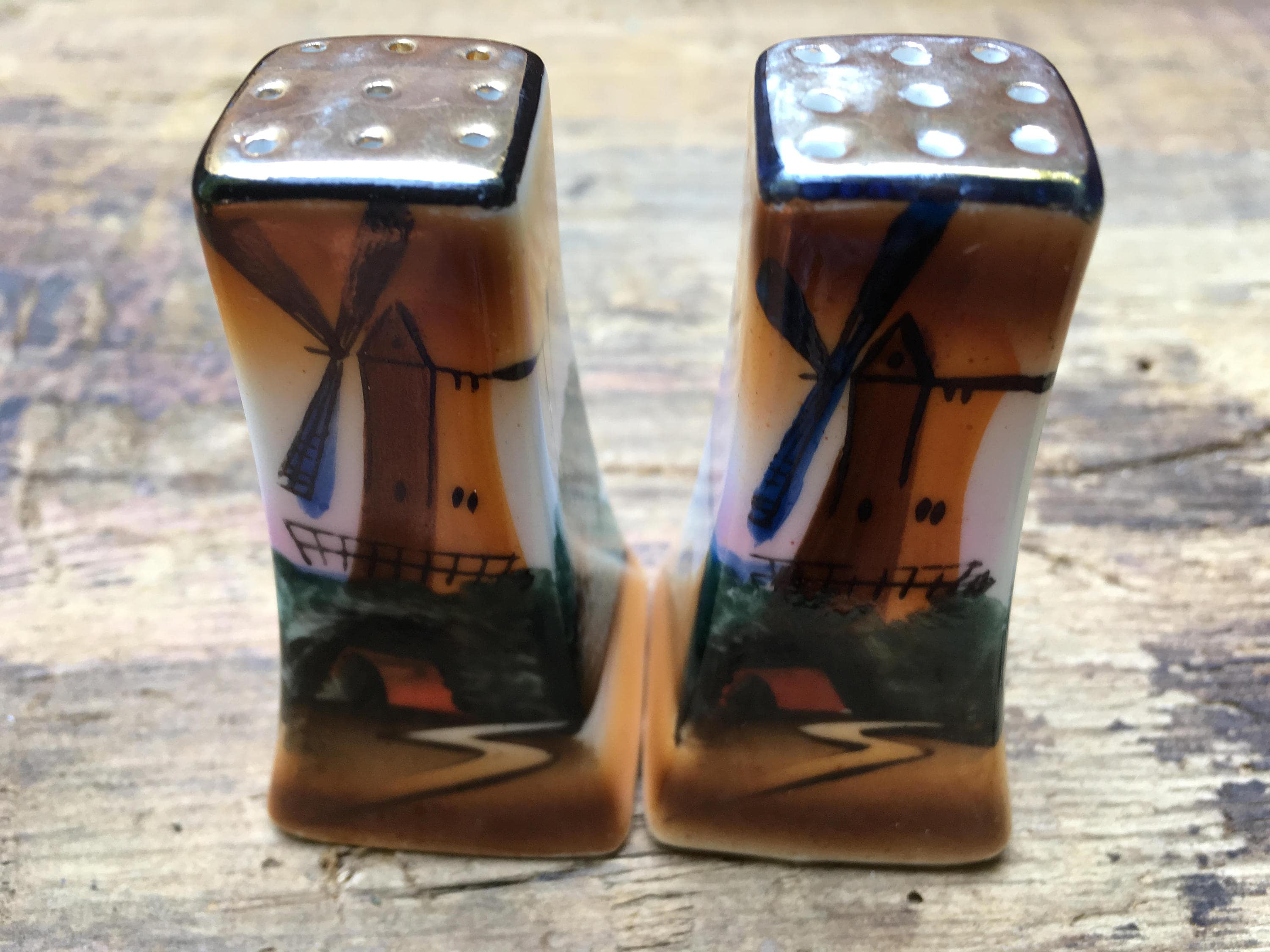 Vintage Windmill Salt and Pepper Shakers Made in Japan Vintage Etsy
