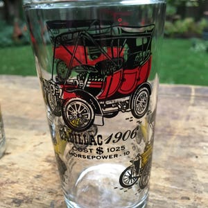 Vintage American Automobile Themed Glasses Antique Auto Ford | Etsy