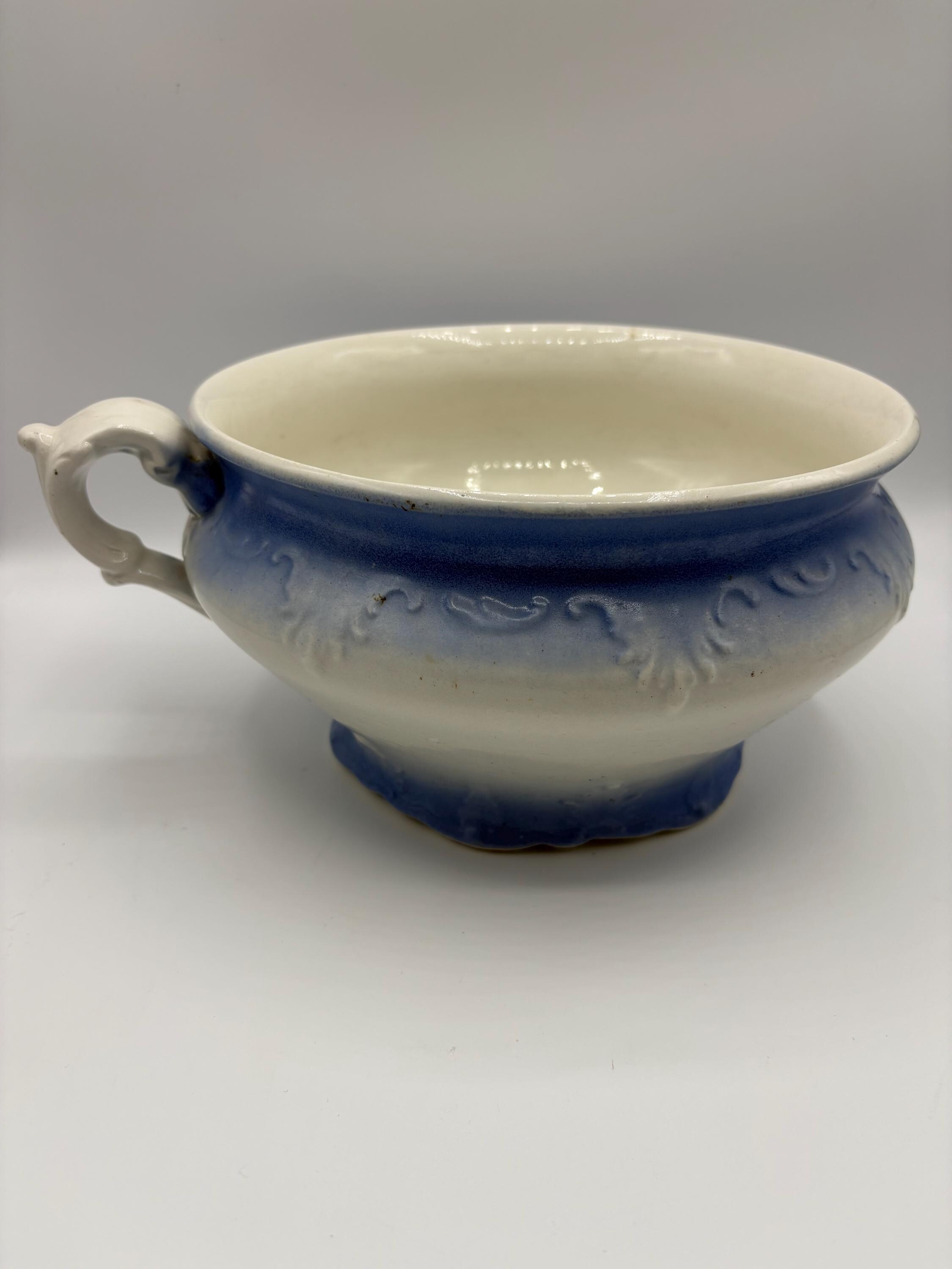 Antique Flow Blue Chamber Pot - Etsy