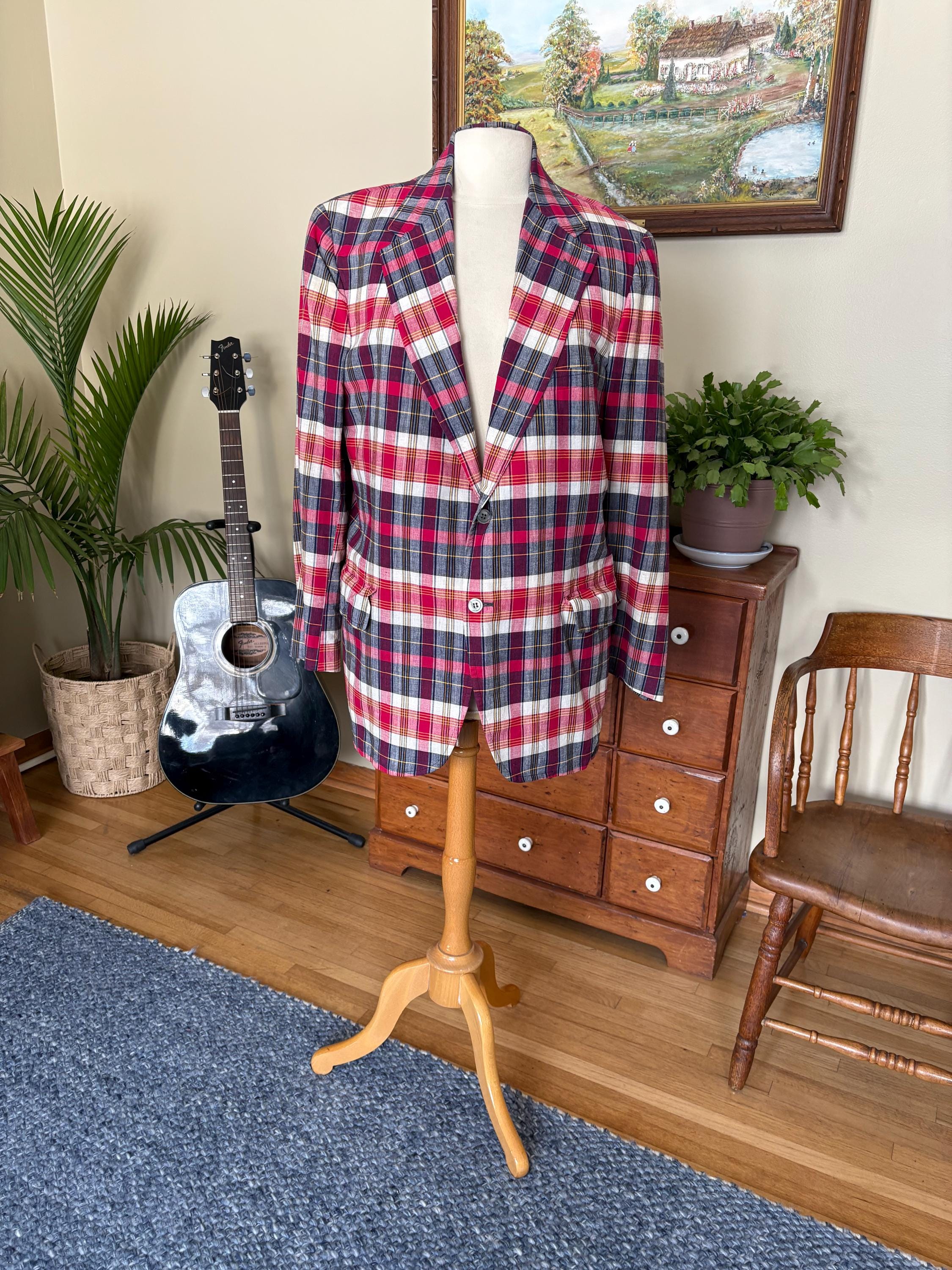 70s Plaid Sport Coat - Etsy