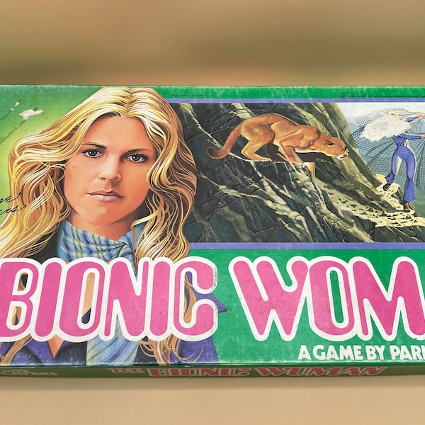 1976 The Bionic Woman Board Game 1970s TV Show Game Night Vintage 70s Board Games Retro Collectible Toys and Games Parker Brothers
