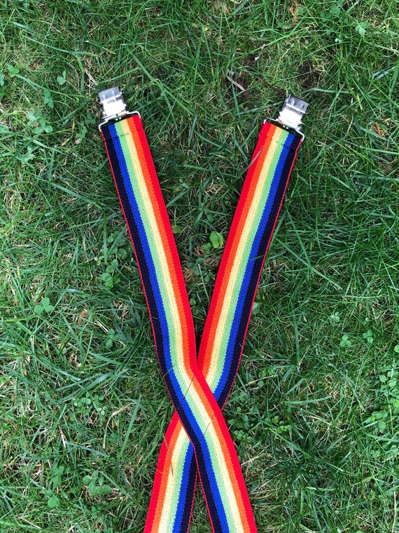 Rainbow Suspenders Old Fashioned Pant Suspenders … - image 4