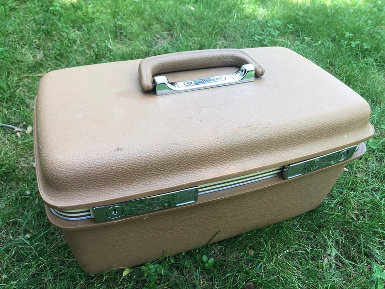 Vintage Brown Samsonite Train Case Retro Overnight Bag Luggage - Etsy