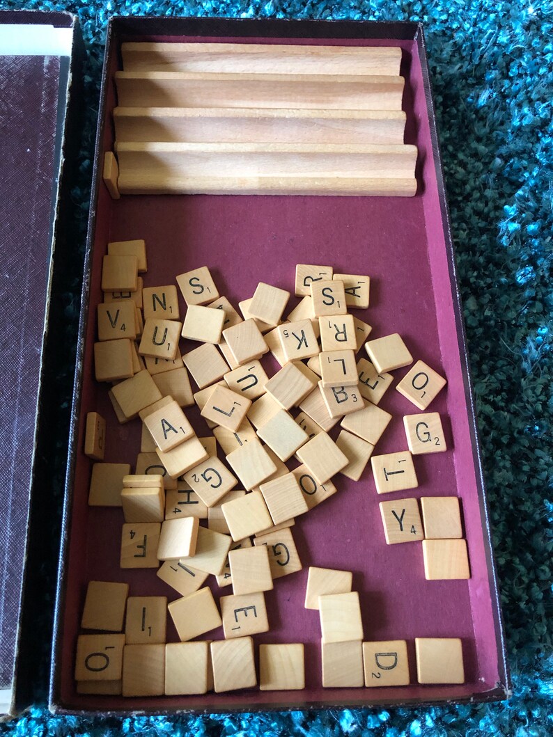 Vintage Scrabble Crossword Board Game 1948 Retro Antique Mid Etsy