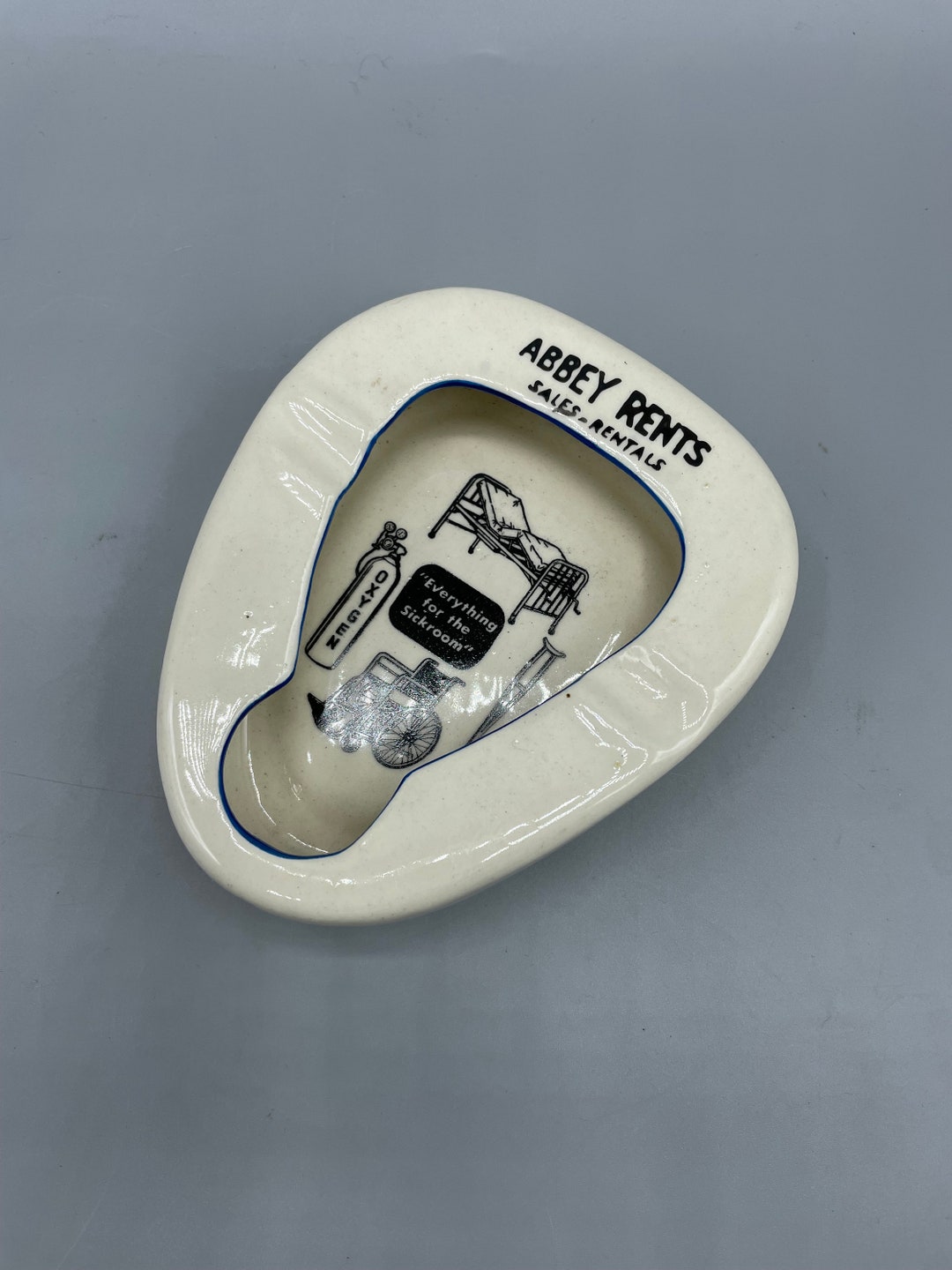 Vintage Novelty Bed Pan Ashtray Ceramic Advertising Ash Tray Etsy