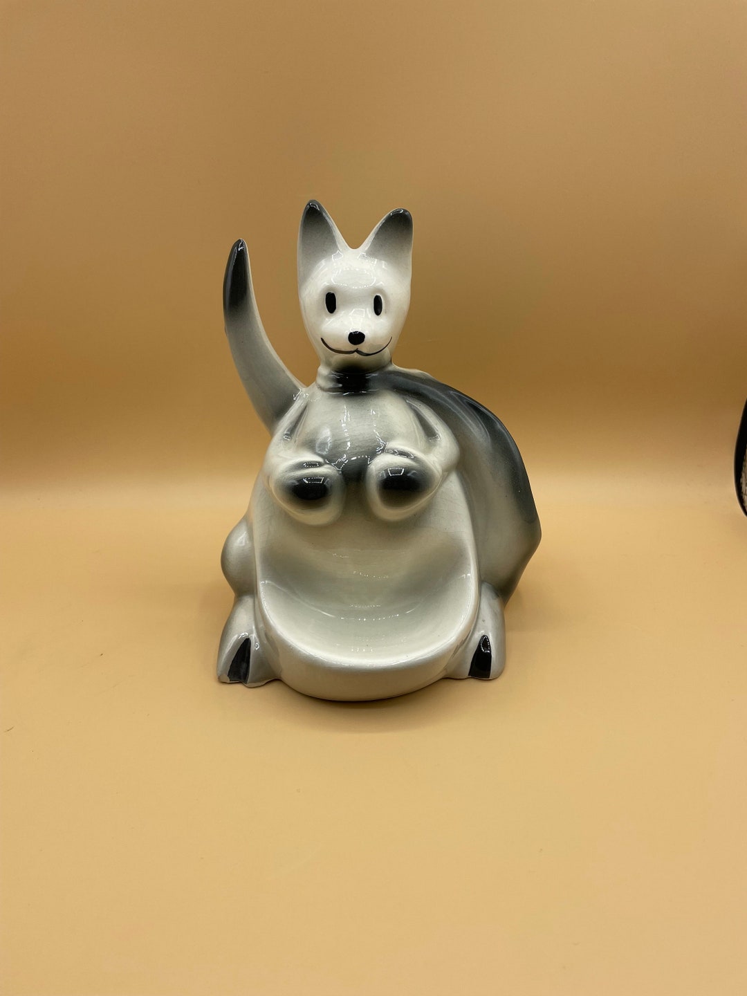 1956 Boxing Kangaroo Ceramic Figurine Vintage Dresser Caddy Etsy
