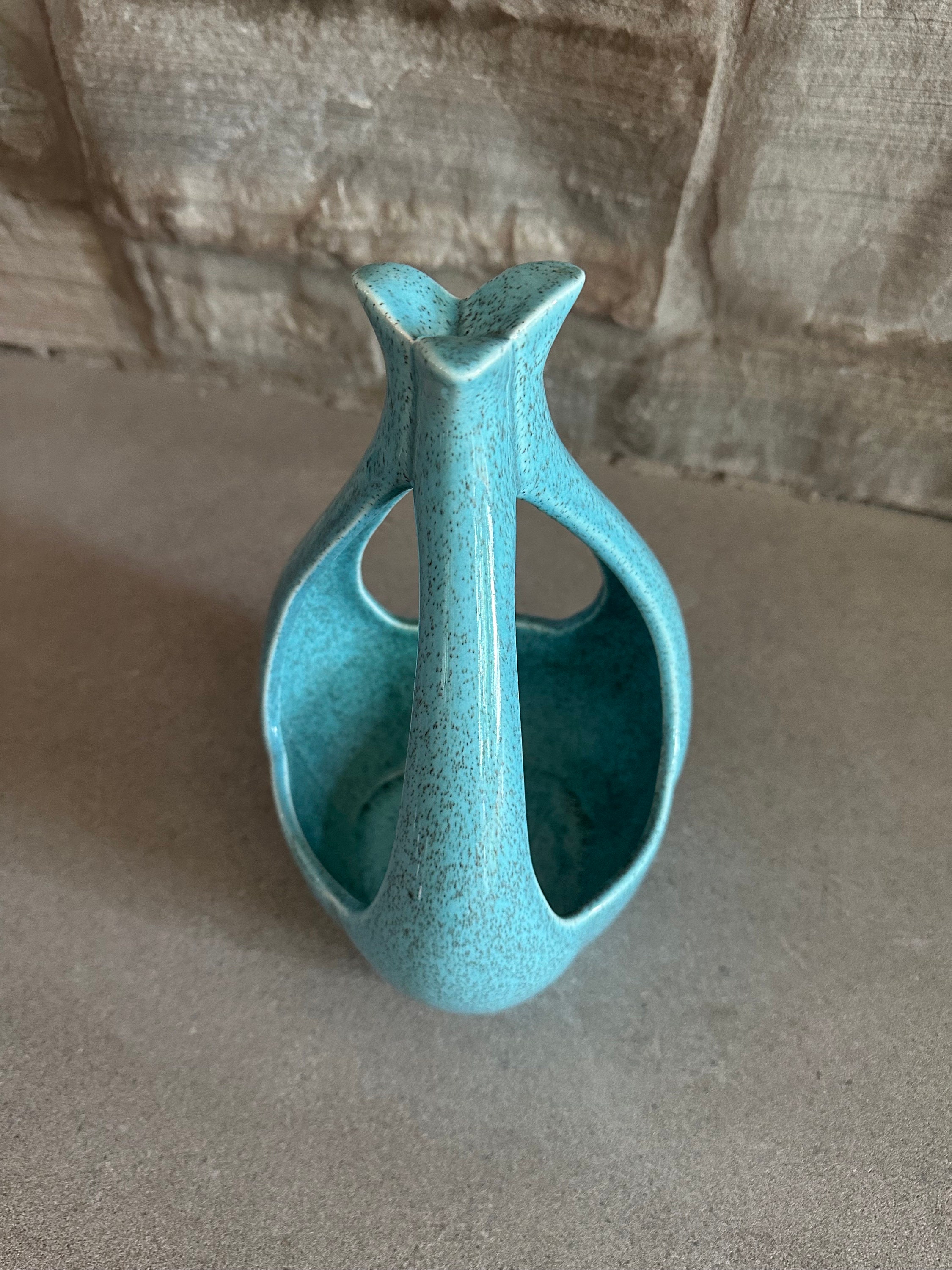 Vintage Red Wing Pottery Charles Murphy Nile Blue Fleck Glaze