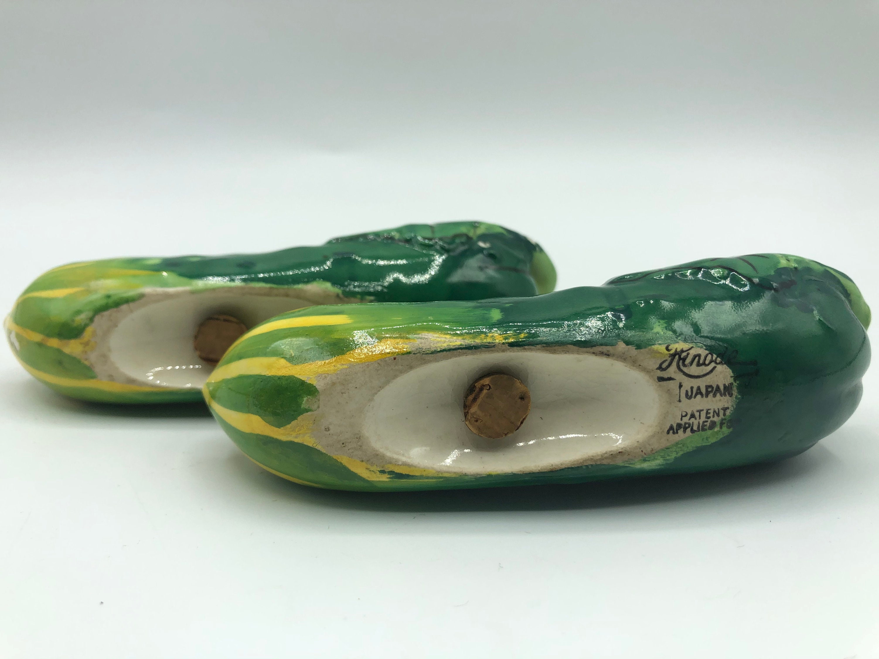 Vintage Cucumber Salt and Pepper Shakers Vegetable Garden Etsy