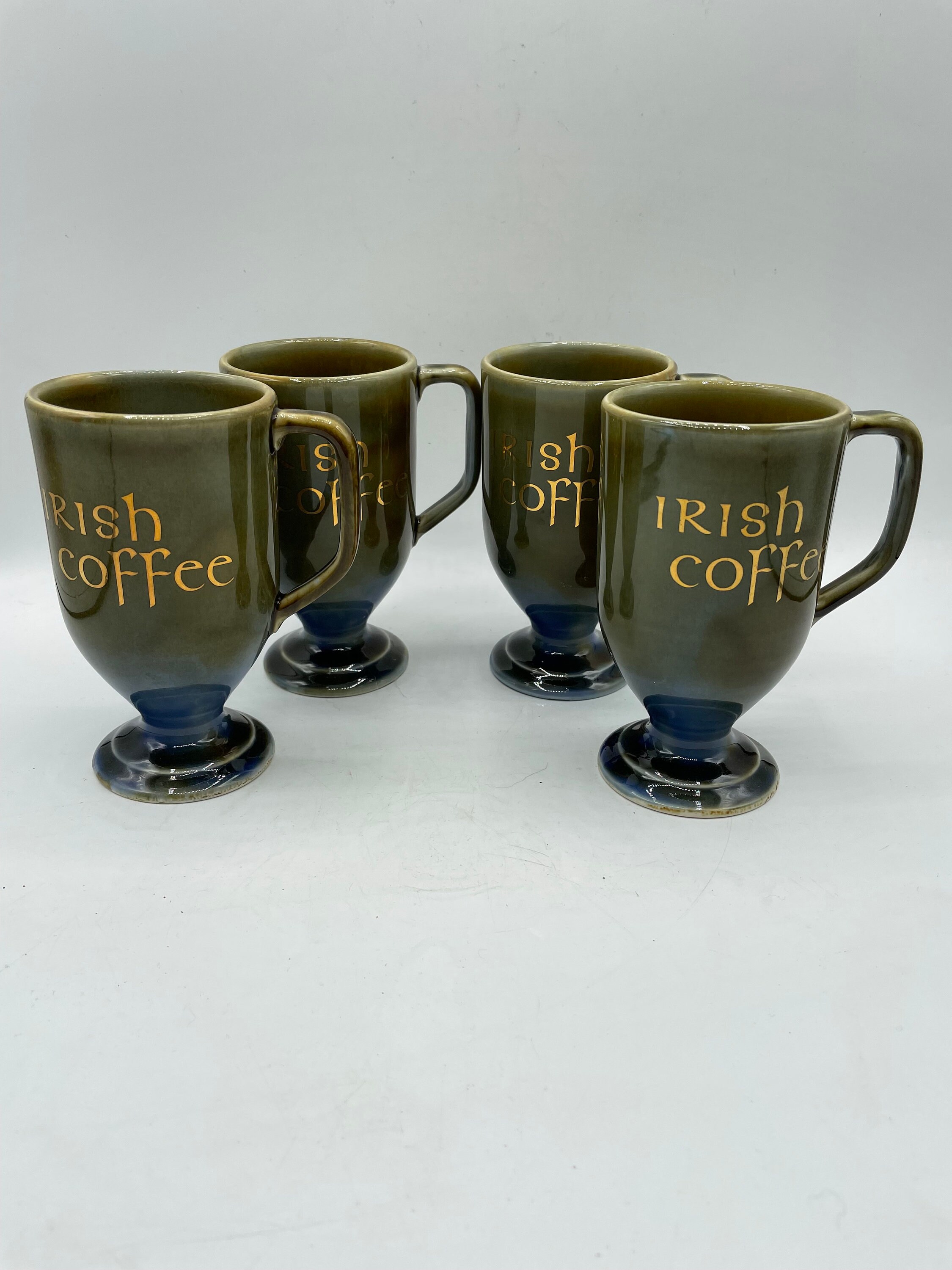 4 Vintage Irish Coffee Mugs Made in Ireland Irish Porcelain Etsy