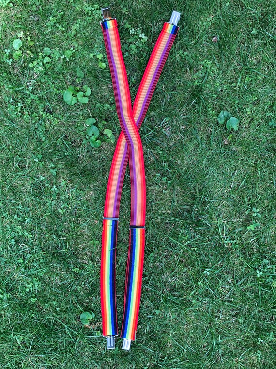 Rainbow Suspenders Old Fashioned Pant Suspenders … - image 6