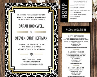 new years eve wedding invitation etsy