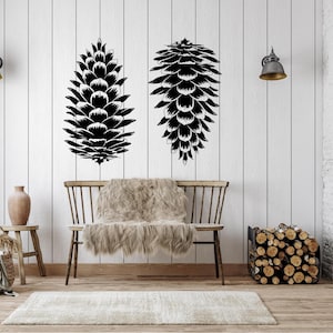 pinecone metal wall art, pinecone wall art, metal signs, home decor signs, lodge decor, cabin decor, house warming gifts, nature gifts