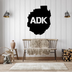 ADK silhouette metal wall art, adirondack mountains wall art, adk silhouette, rustic cabin decor, lake house decor, metal wall art, adk art