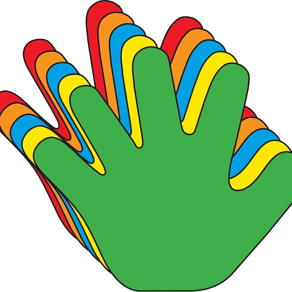 Creative Cut-Outs - Assorted Color Hand