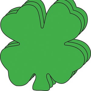 Creative Cut-Outs -  Single Color Four Leaf Clover