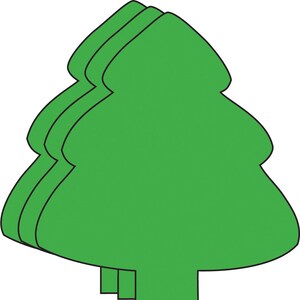 La mousse créative découpes - arbre à feuilles persistantes de couleur unique