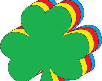 Creative Cut-Outs - Assorted Color Shamrock