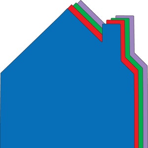 Super découpes - assortiment de couleurs de la maison