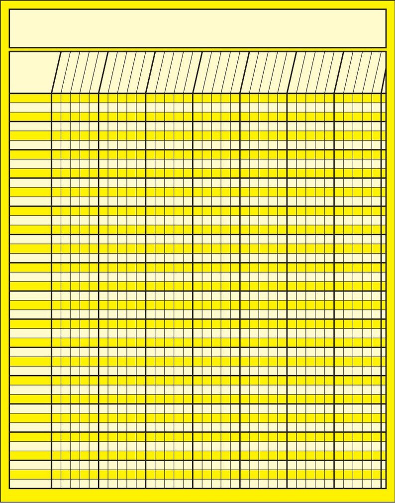 Laminated Incentive Chart - Vertical Yellow - Etsy