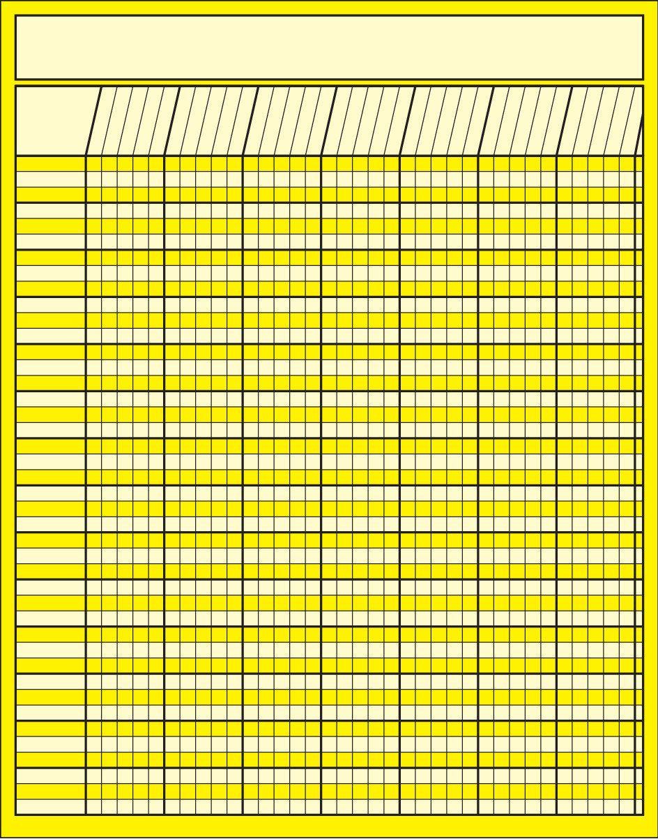 Laminated Incentive Chart - Vertical Yellow - Etsy