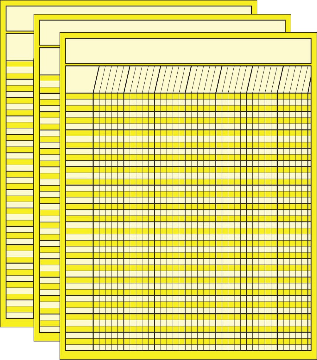 Laminated Incentive Chart - Vertical Yellow Set of 3 - Etsy