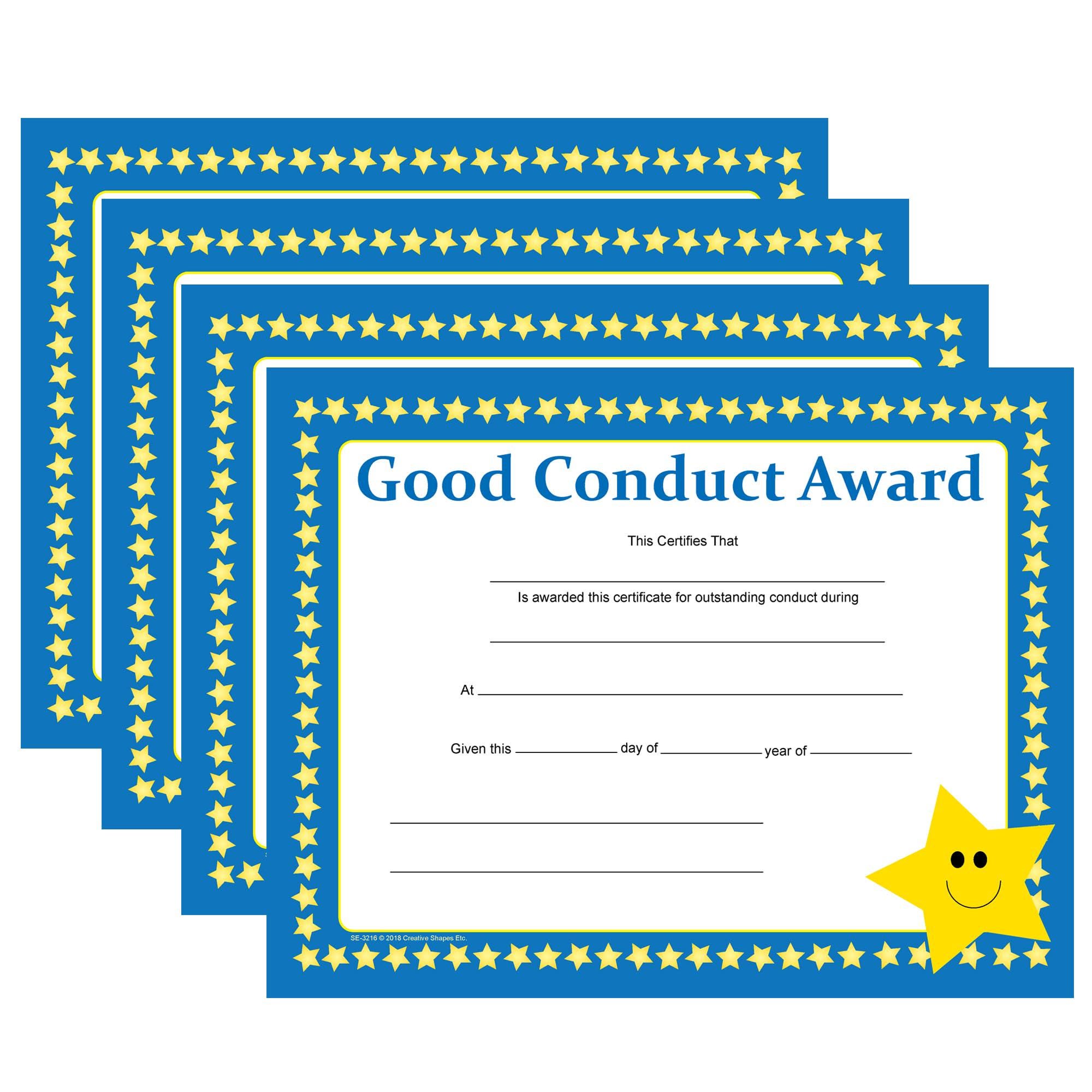 Recognition Certificates - Good Conduct Award, 30 Certificates 11x8.5in for Student Classroom Awards/achievements Year End Celebrations - Etsy recognition-certificates-good-conduct-award-30-certificates-11x8-5in-for-student-classroom-awards-achievements-year-end-celebrations-etsy