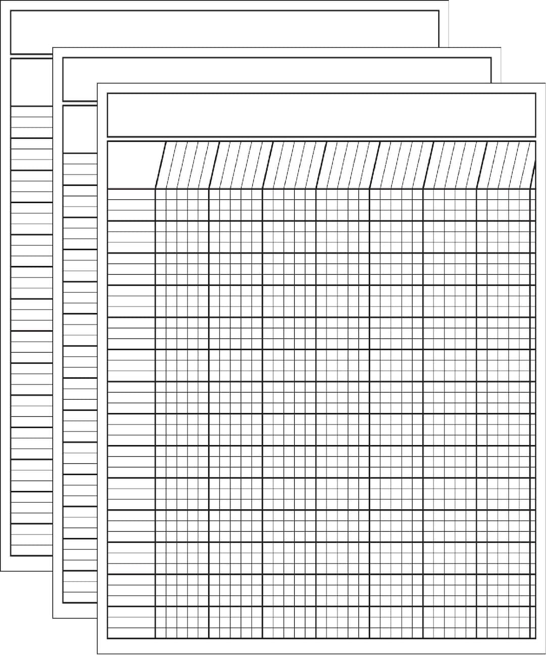 Set of 3 Vertical Laminated Dry Erase Incentive Charts Etsy