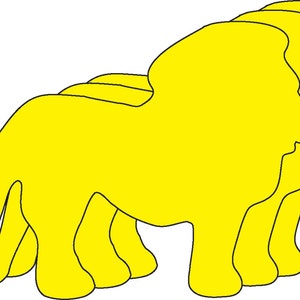 Creative Cut-Outs -  Single Color Lion