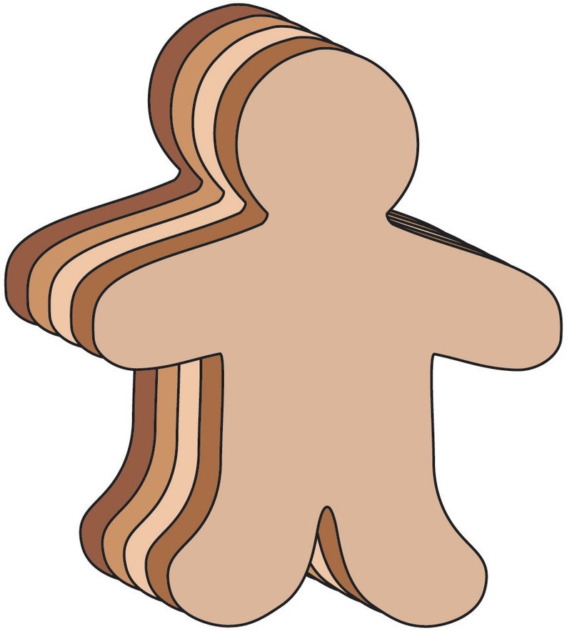 Creative Cut-outs - Multicultural Person - Etsy