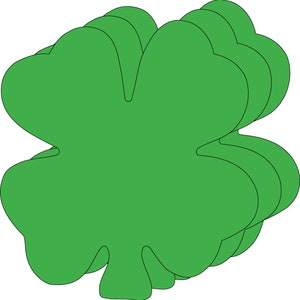 Super Découpes - Trèfle à quatre feuilles de couleur unique
