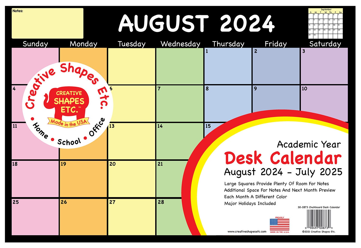 2024-2025-academic-year-desk-calendar-chalkboard-design-12-months-from-august-july-with-notes-space-and-major-holidays-etsy