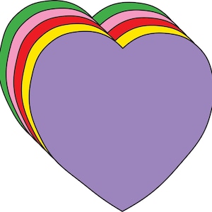 Creative Foam Cut-Outs - Assorted Color Heart
