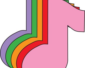 Creative Cut-Outs - Assorted Color Music Note