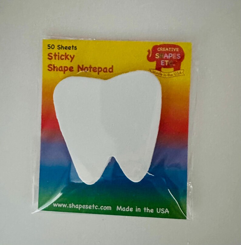 Tooth Sticky Notepad: 3-inch, 50-sheet Dentist Gift - Etsy