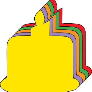 SHAPES ETC. Small Assorted Color Creative Foam Cut-Outs - Birthday Cake