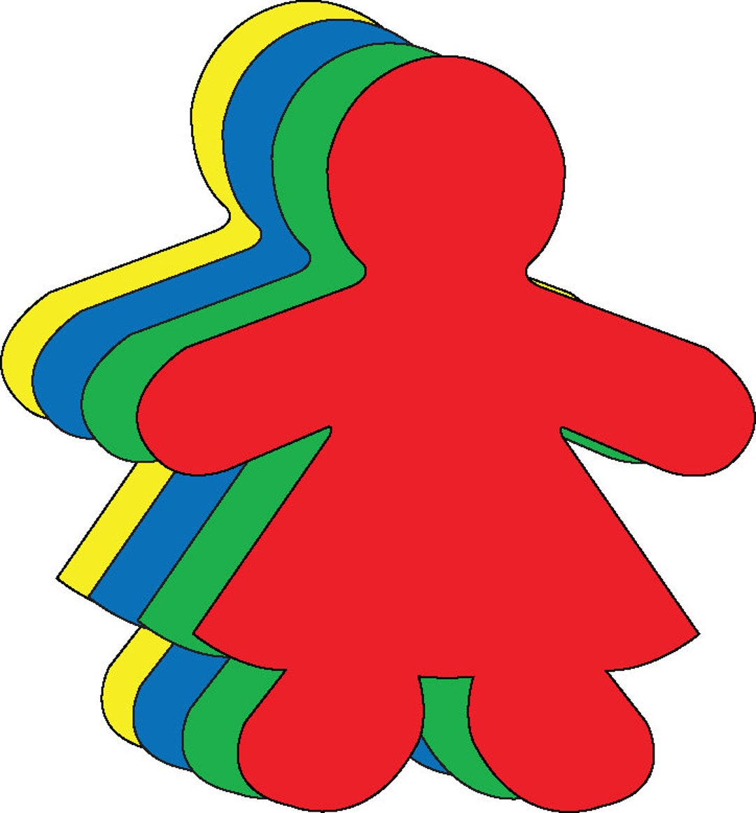 Creative Cut-outs - Assorted Color Girl - Etsy
