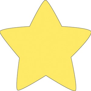 May include: A yellow five-pointed star with a black outline.