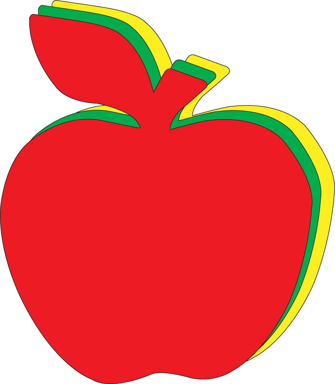 Super Cut-outs - Tri Color Apple - Etsy