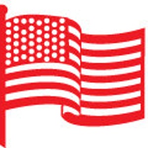 Flag Peg Rubber Stamp