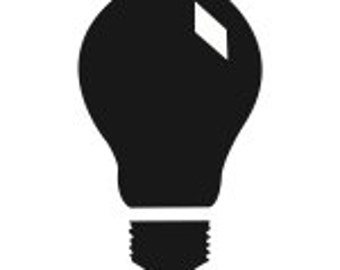 Light Bulb Peg Rubber Stamp