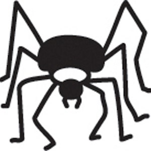 Spider Peg Rubber Stamp